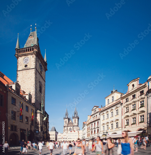 Old Town Hall building with clock tower in Prague