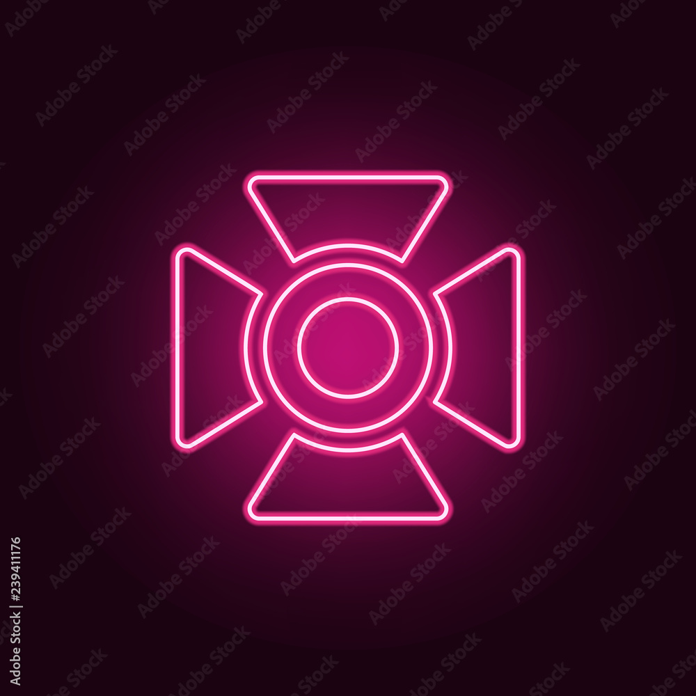 light for filming icon. Elements of Spotlight in neon style icons. Simple icon for websites, web design, mobile app, info graphics light for filming icon. Elements of Spotlight in neon style icons. Simple icon for websites, web design, mobile app, info graphics
