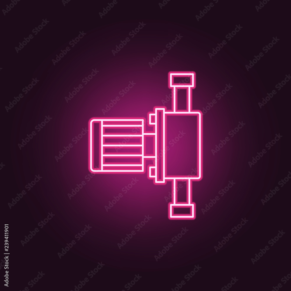 pumb icon. Elements of Manufacturing in neon style icons. Simple icon for websites, web design, mobile app, info graphics pumb icon. Elements of Manufacturing in neon style icons. Simple icon for websites, web design, mobile app, info graphics