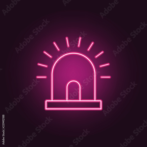 siren icon. Elements of Manufacturing in neon style icons. Simple icon for websites, web design, mobile app, info graphics