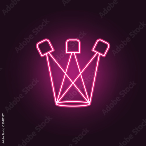 spotlight icon. Elements of Spotlight stage in neon style icons. Simple icon for websites, web design, mobile app, info graphics