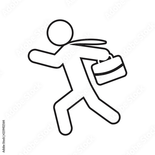 business man running around icon. Element of HR & Heat hunting for mobile concept and web apps icon. Thin line icon for website design and development, app development