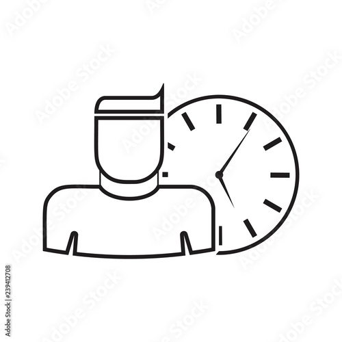 work time icon. Element of HR & Heat hunting for mobile concept and web apps icon. Thin line icon for website design and development, app development