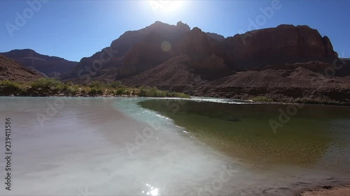 The Little Colorado River meets the Colorado River in the Grand Canyon.