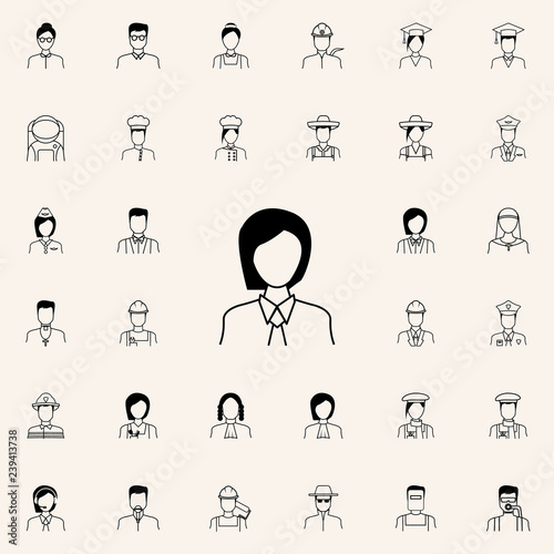 businesswoman icon. Proffecions icons universal set for web and mobile