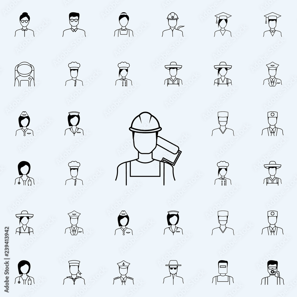 painter icon. Proffecions icons universal set for web and mobile painter icon. Proffecions icons universal set for web and mobile