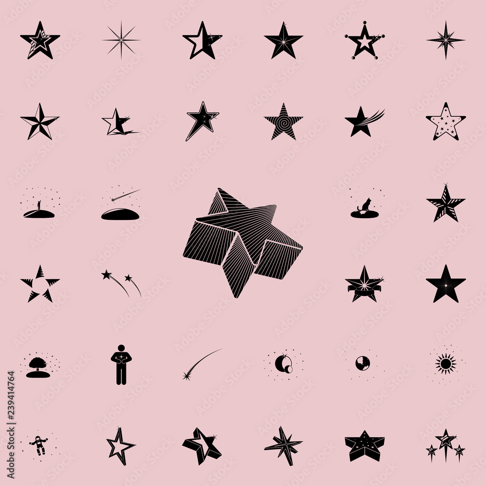 Fototapeta premium 3d star icon. Stars icons universal set for web and mobile