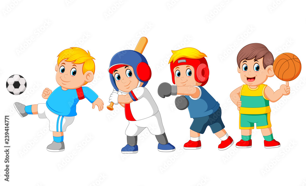 a group of professional sports with different kind of sport a group of professional sports with different kind of sport