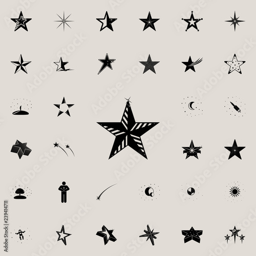 Five-pointed star icon. Stars icons universal set for web and mobile