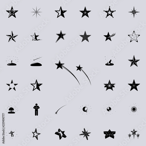 flying stars icon. Stars icons universal set for web and mobile