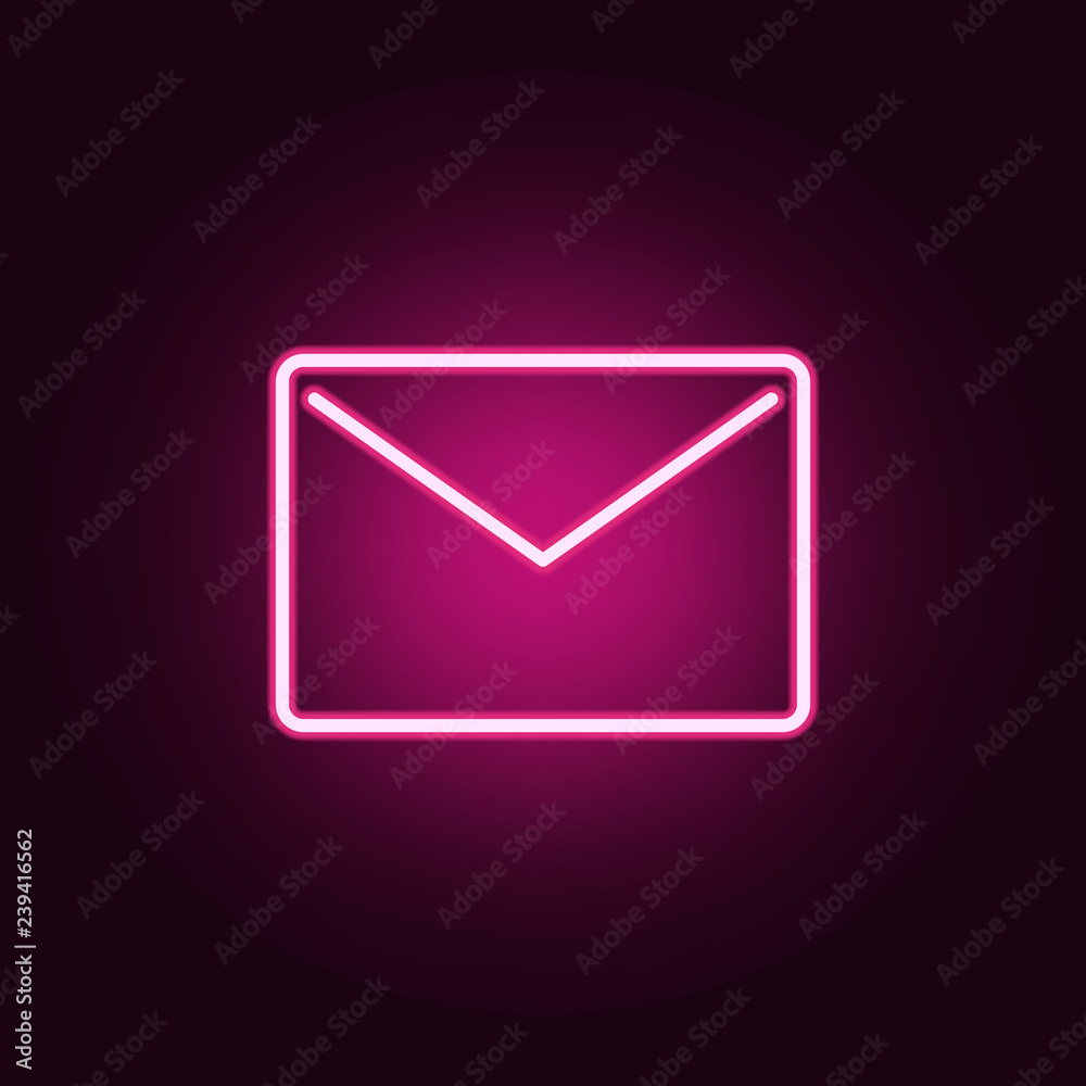 the envelope icon. Elements of web in neon style icons. Simple icon for websites, web design, mobile app, info graphics the envelope icon. Elements of web in neon style icons. Simple icon for websites, web design, mobile app, info graphics