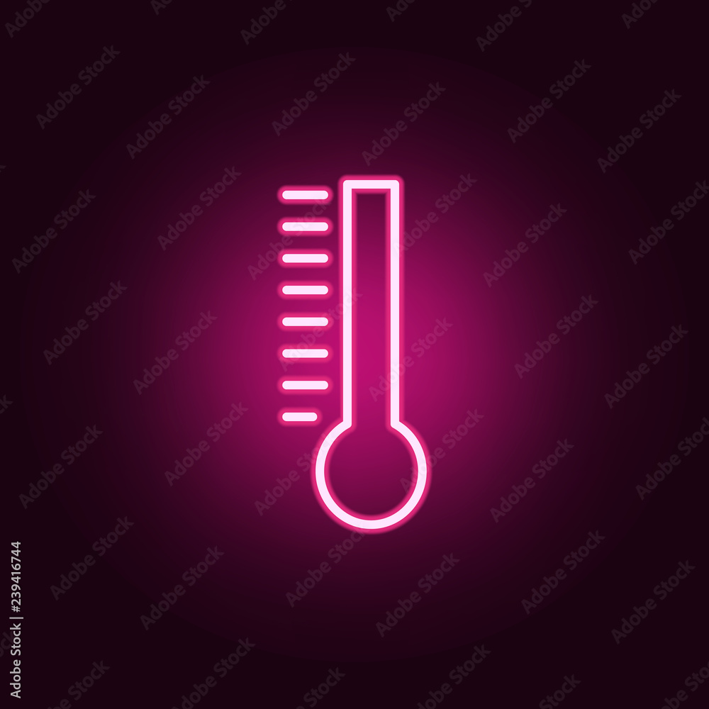 thermometer icon. Elements of web in neon style icons. Simple icon for websites, web design, mobile app, info graphics thermometer icon. Elements of web in neon style icons. Simple icon for websites, web design, mobile app, info graphics