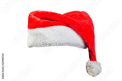 Christmas hat on white background , clipping path