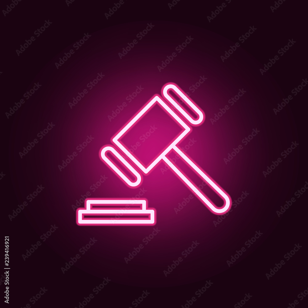 hammer icon. Elements of web in neon style icons. Simple icon for websites, web design, mobile app, info graphics hammer icon. Elements of web in neon style icons. Simple icon for websites, web design, mobile app, info graphics
