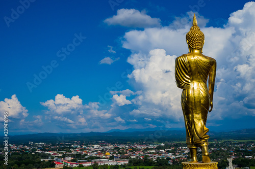 Great Golden Buddha statue at the Wat Phra That Kao Noi    Nan province  Thailand