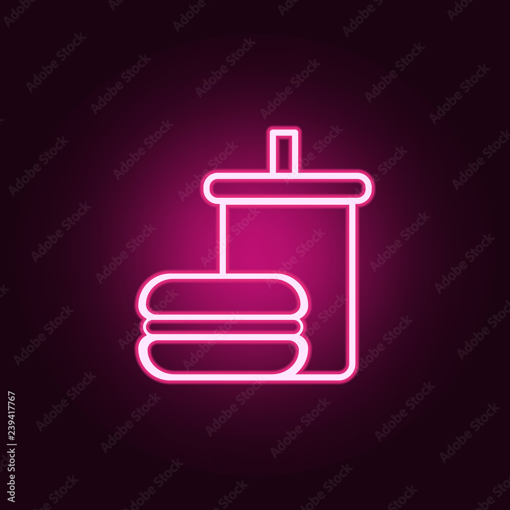 fast food icon. Elements of web in neon style icons. Simple icon for websites, web design, mobile app, info graphics fast food icon. Elements of web in neon style icons. Simple icon for websites, web design, mobile app, info graphics