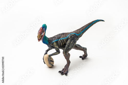  Blue Oviraptor  Dinosaur on white background