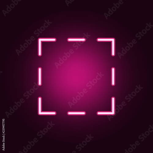 selection mark icon. Elements of web in neon style icons. Simple icon for websites, web design, mobile app, info graphics