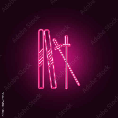 skiing icon. Winter icons universal set for web and mobile