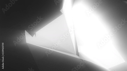 Ambient Abstract Angular 3D Smooth Animation [4K Seamless Loop] (Greyscale)