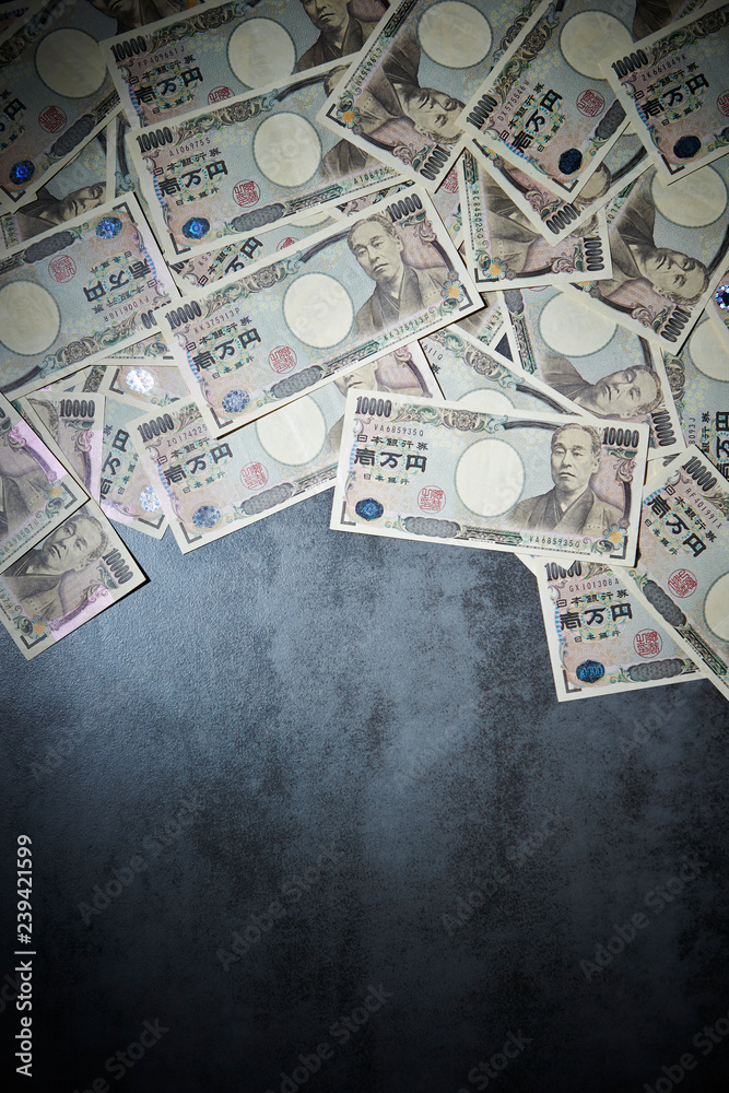 Japanese yen background 