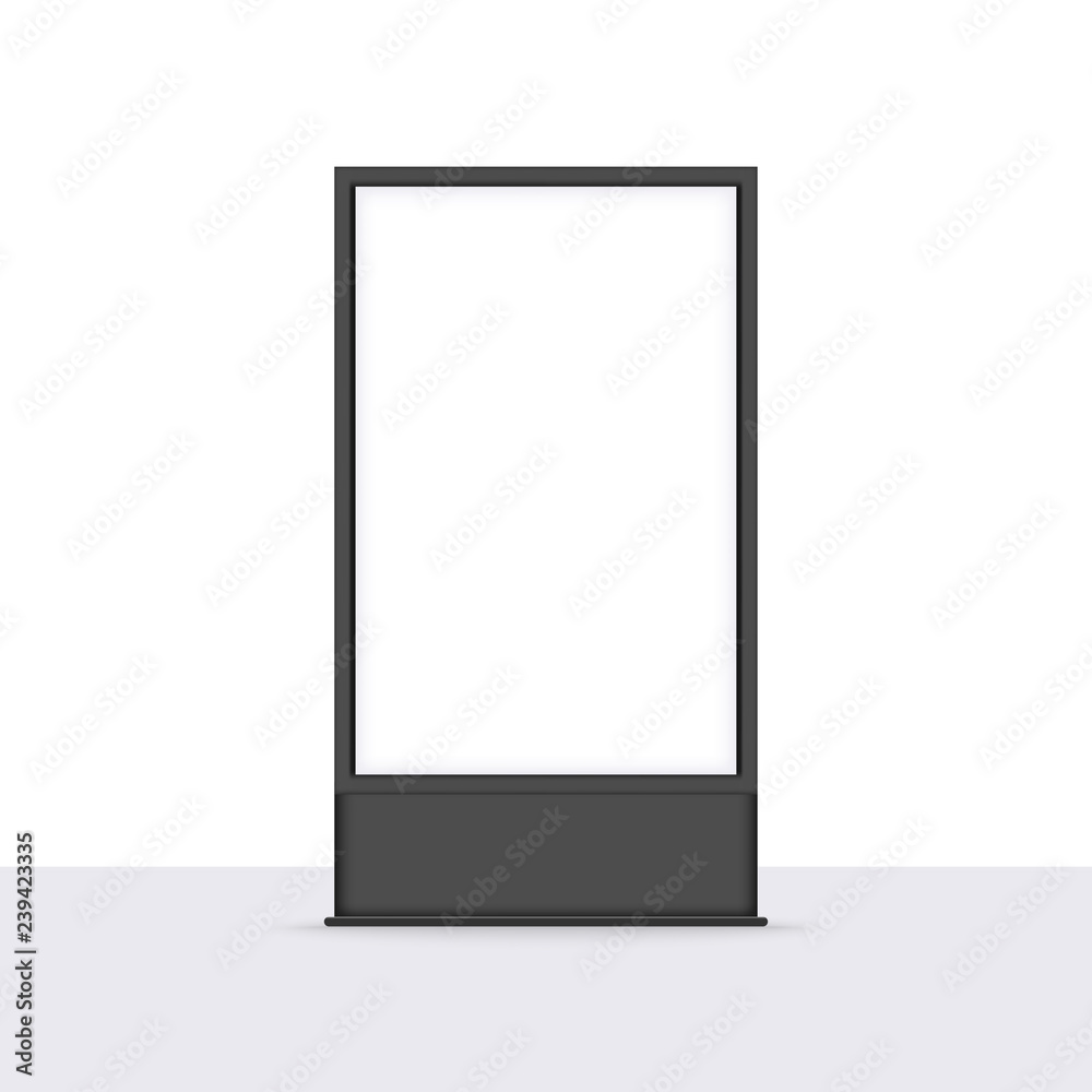 Blank outdoor lightbox banner Blank outdoor lightbox banner