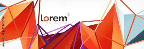 Modern geometric background. Poster template with polygonal elements
