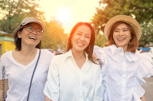 three asian woman relaxation outdoor with happiness face © stockphoto mania