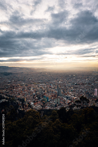 Skyline of Bogota from Monserrate at night © Reto