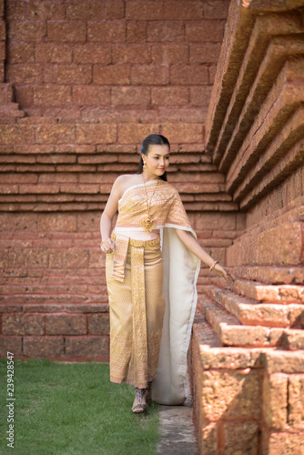 Wallpaper Mural Beautiful Woman wearing typical Thai dress Torontodigital.ca