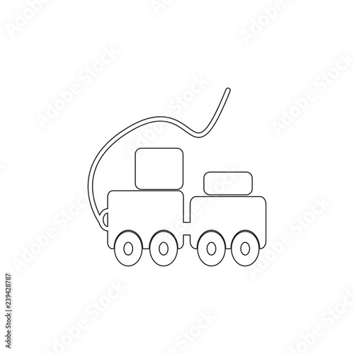toy train with blocks icon. Toy element icon. Premium quality graphic design icon. Baby Signs, outline symbols collection icon for websites, web design, mobile app on white background