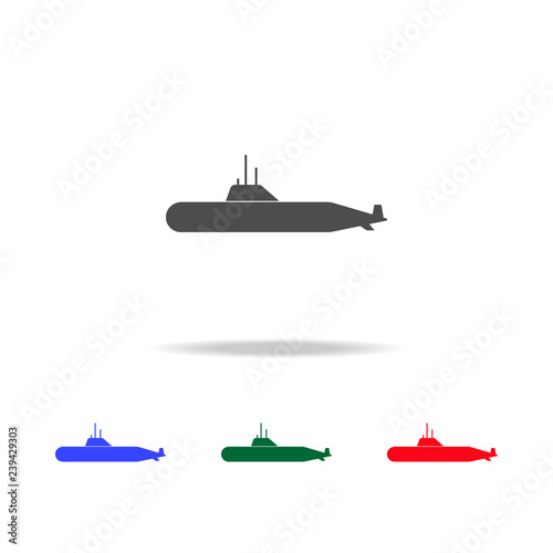 Military submarine  icons. Elements of transport element in multi colored icons. Premium quality graphic design icon. Simple icon for websites, web design
