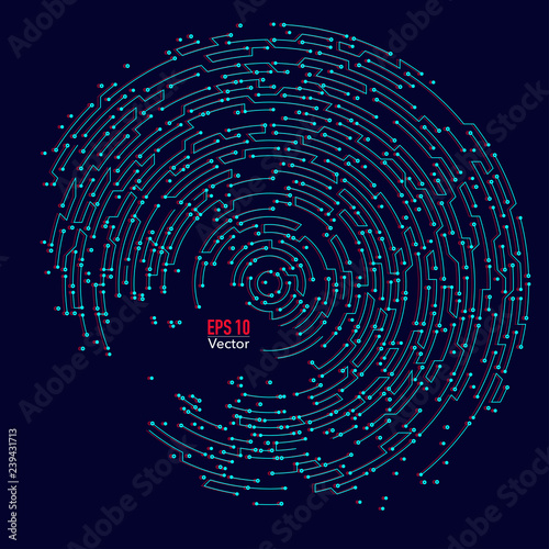 abstract futuristic background, digital technology electronic maze backdrop