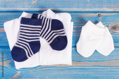 Apparel for newborn, extending family and expecting for baby concept