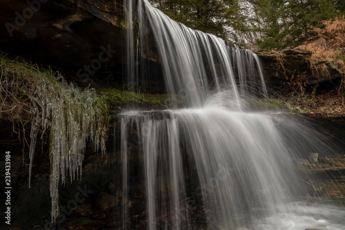 Olgebay Falls on a Chilly Morning - Oglebay Park in Wheeling  West Virginia
