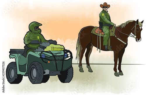 Border Patrol – Horseback Agent and ATV