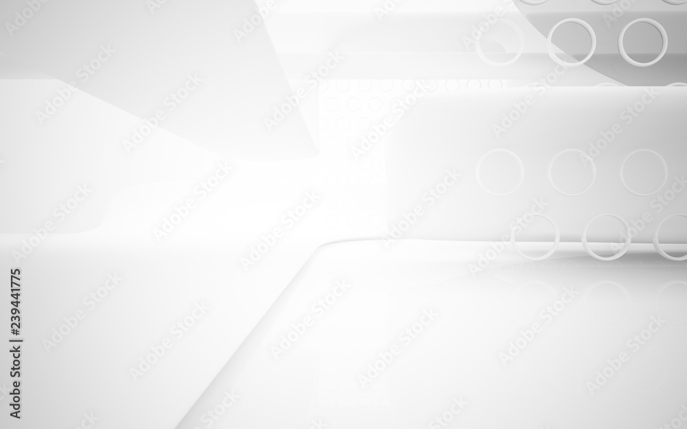 White smooth abstract architectural background. 3D illustration and rendering White smooth abstract architectural background. 3D illustration and rendering