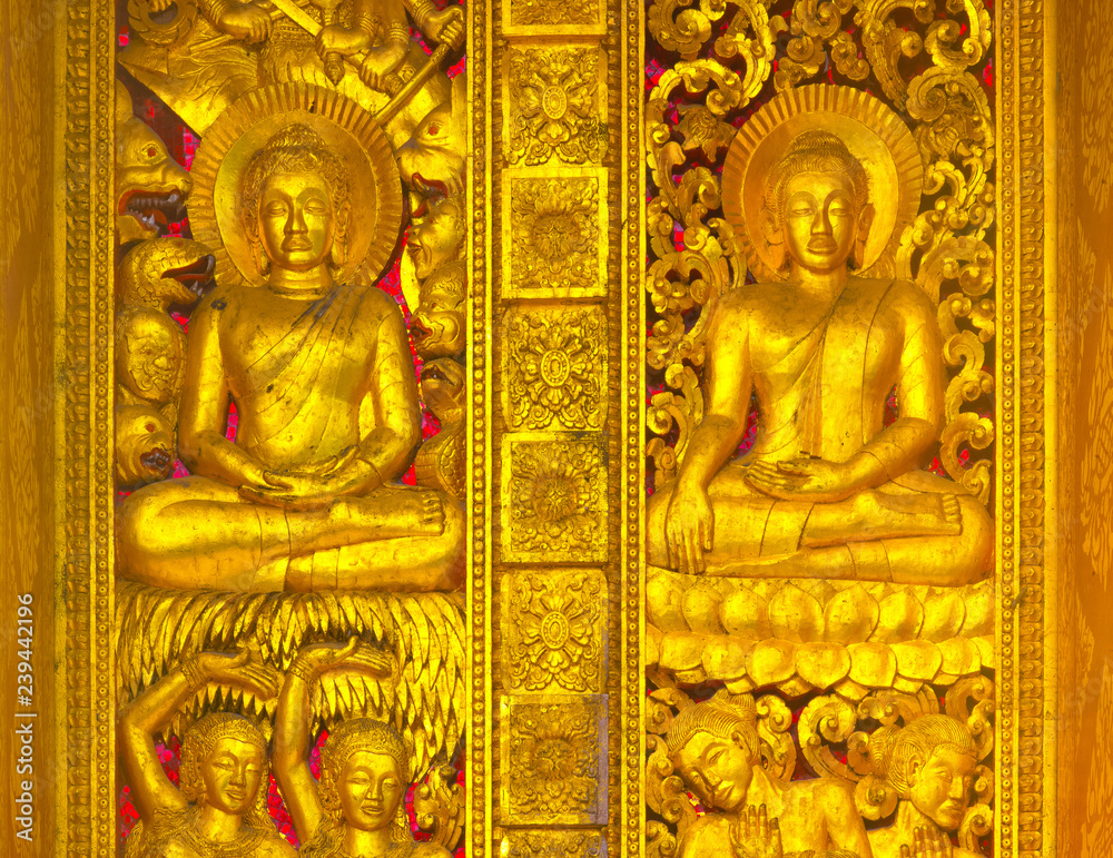 laos, luangprabang : vat mai temple