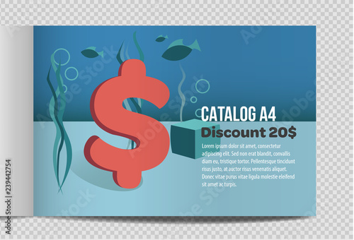 Fast vector catalog A4 sheet illustration promotion