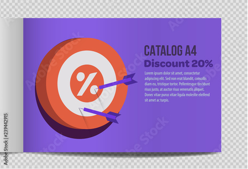 Fast vector catalog A4 sheet illustration promotion