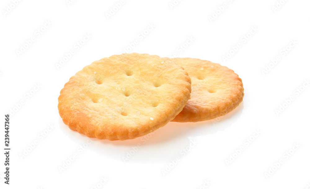 Danish butter cookies, butter cookies on white background.