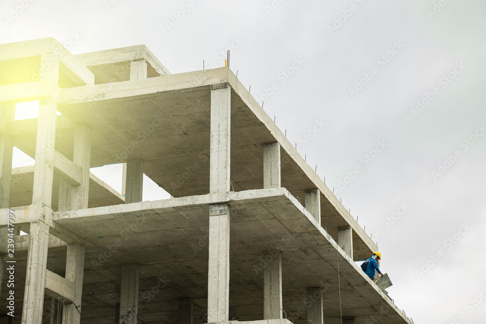 Fototapeta premium Home structure Unfinished