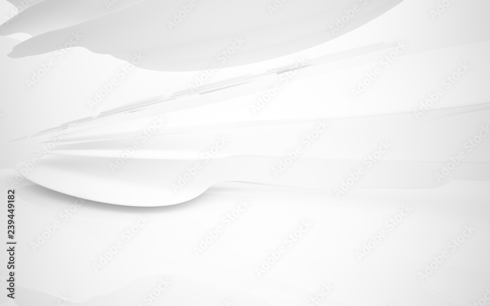 White smooth abstract architectural background. 3D illustration and rendering White smooth abstract architectural background. 3D illustration and rendering