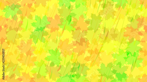 Flying maple leaves  raindrops. Autumn background. The idea of design of tiles  wallpaper  packaging  textiles  background.