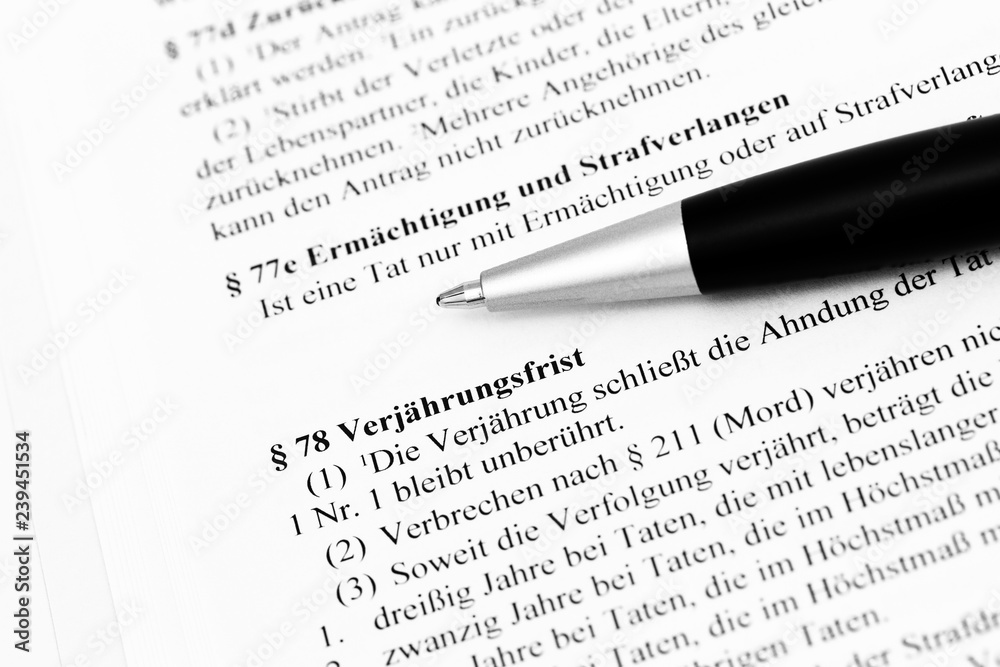 Verjährungsfrist Strafgesetzbuch Verjährungsfrist Strafgesetzbuch
