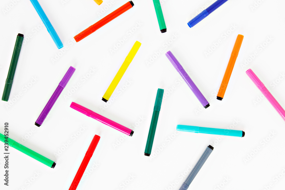 crayons on white background crayons on white background