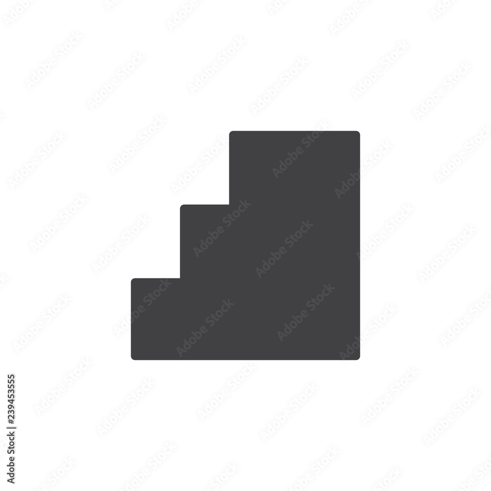 Step Stairs vector icon. filled flat sign for mobile concept and web design. Ladder simple solid icon. Symbol, logo illustration. Pixel perfect vector graphics Step Stairs vector icon. filled flat sign for mobile concept and web design. Ladder simple solid icon. Symbol, logo illustration. Pixel perfect vector graphics
