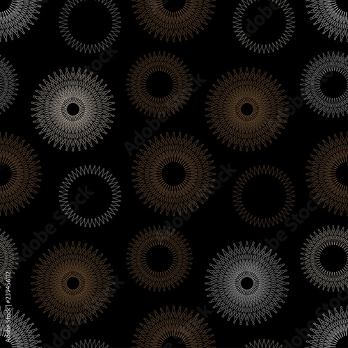 wired graphic stars seamless pattern black gold