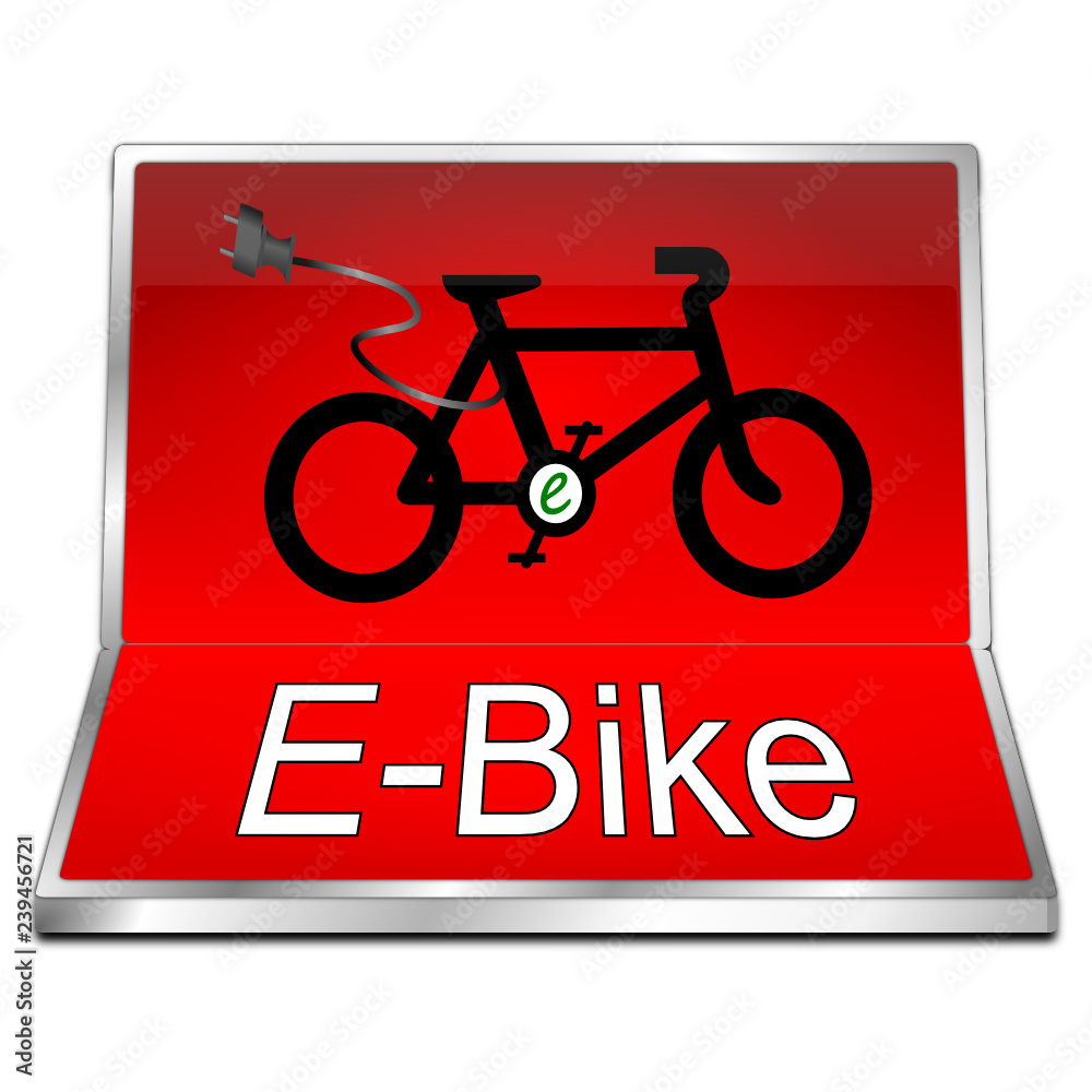 E-Bike Button - 3D illustration