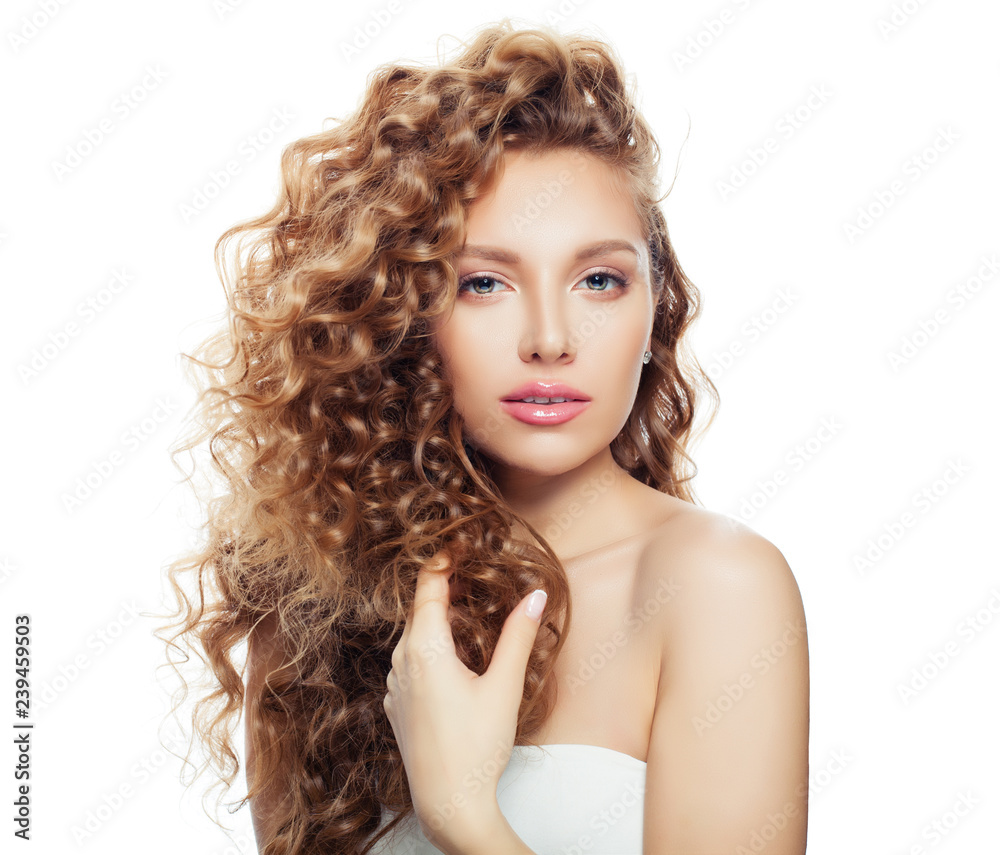 Perfect young woman isolated on white Perfect young woman isolated on white